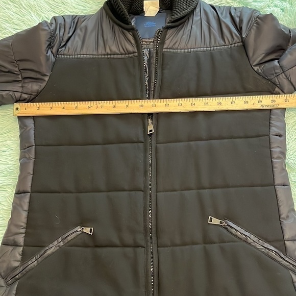 Blue les copains fabric and nylon car coat size medium. - Picture 4 of 14